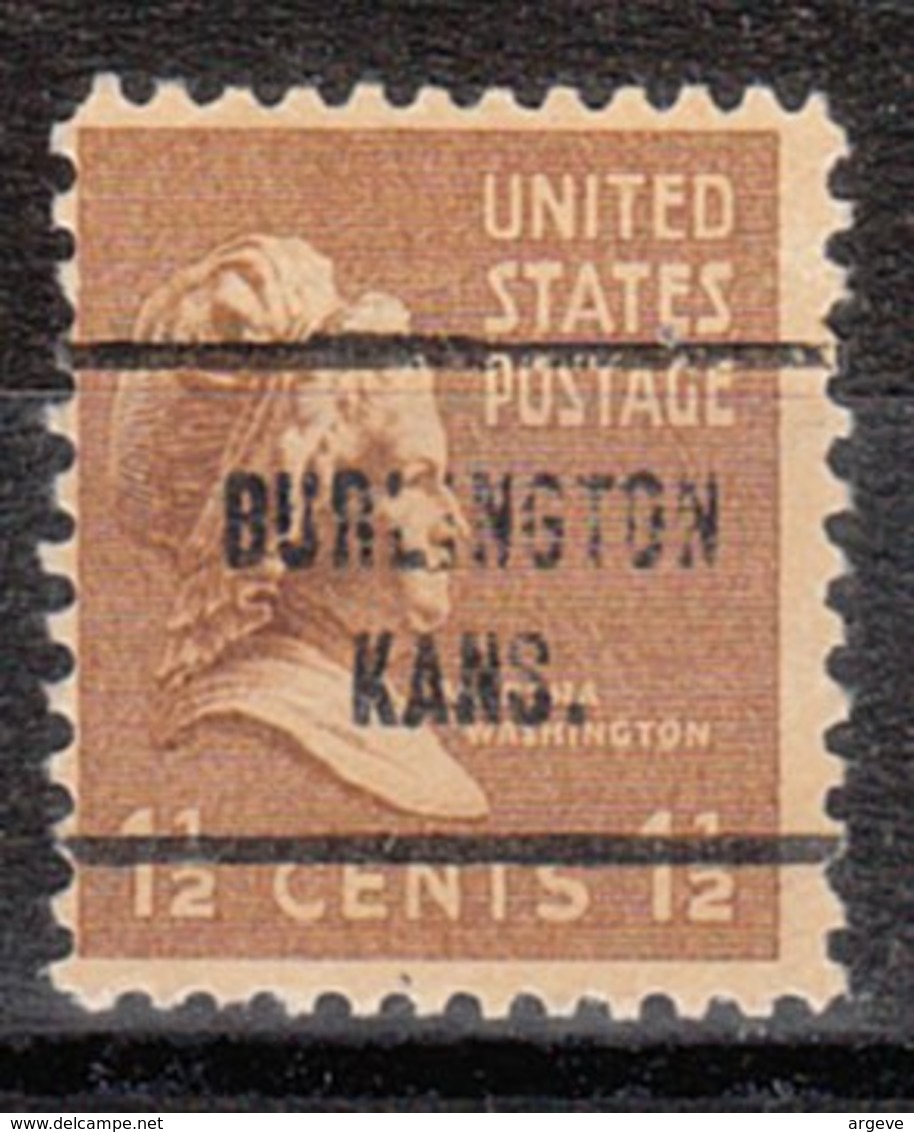 USA Precancel Vorausentwertung Preo, Locals Kansas, Burlington 713 - Préoblitérés