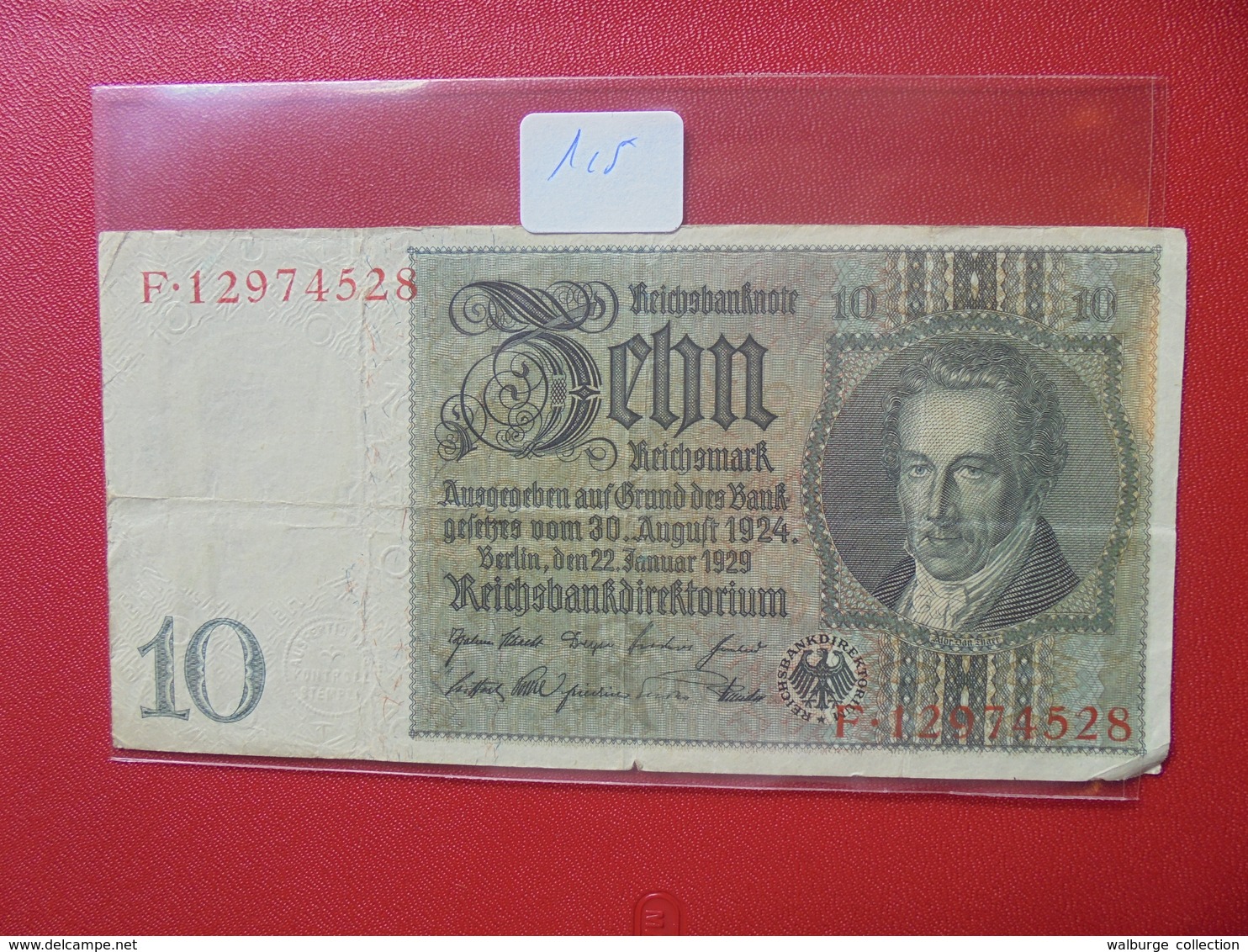 Reichsbanknote 10 MARK 1929 - 10 Mark