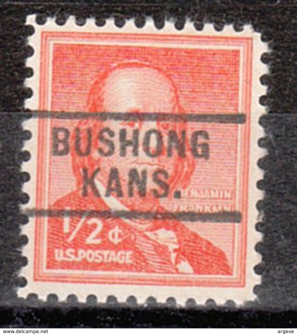 USA Precancel Vorausentwertung Preo, Locals Kansas, Bushhong 729 - Prematasellado