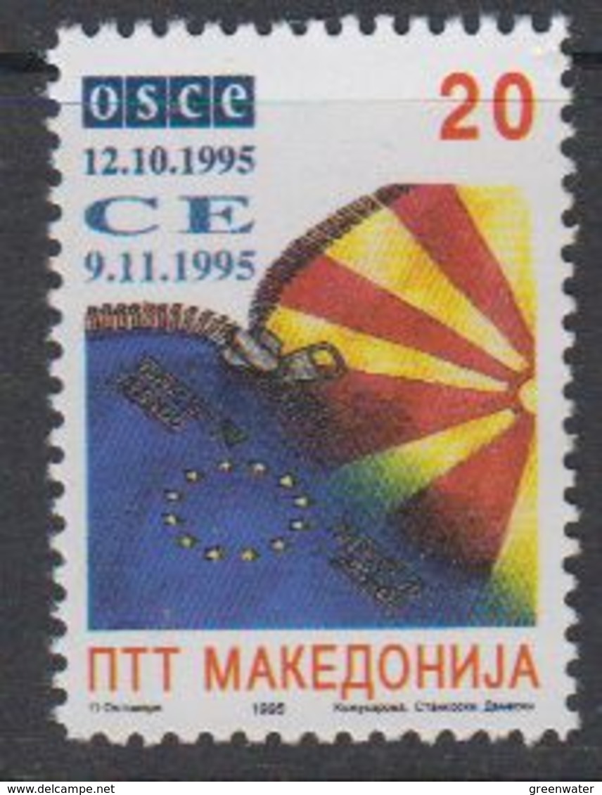 Macedonia 1995 Admission To The Council Of Europe And The KSZE/OSCE 1v ** Mnh (43362G) - Europese Gedachte