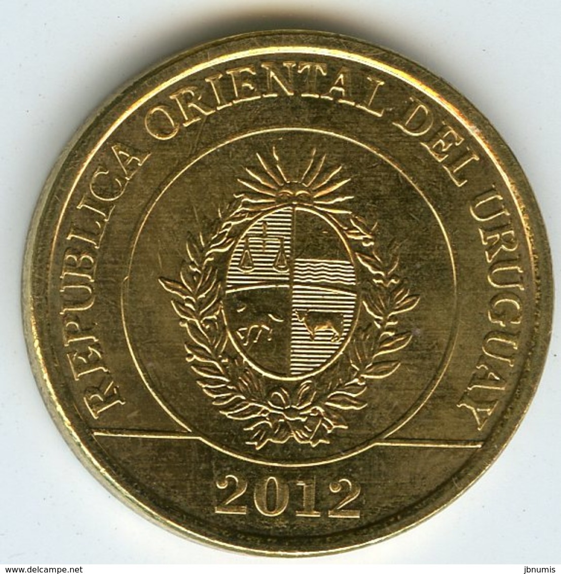 Uruguay 2 Pesos 2012 UNC Carpincho KM 136 - Uruguay