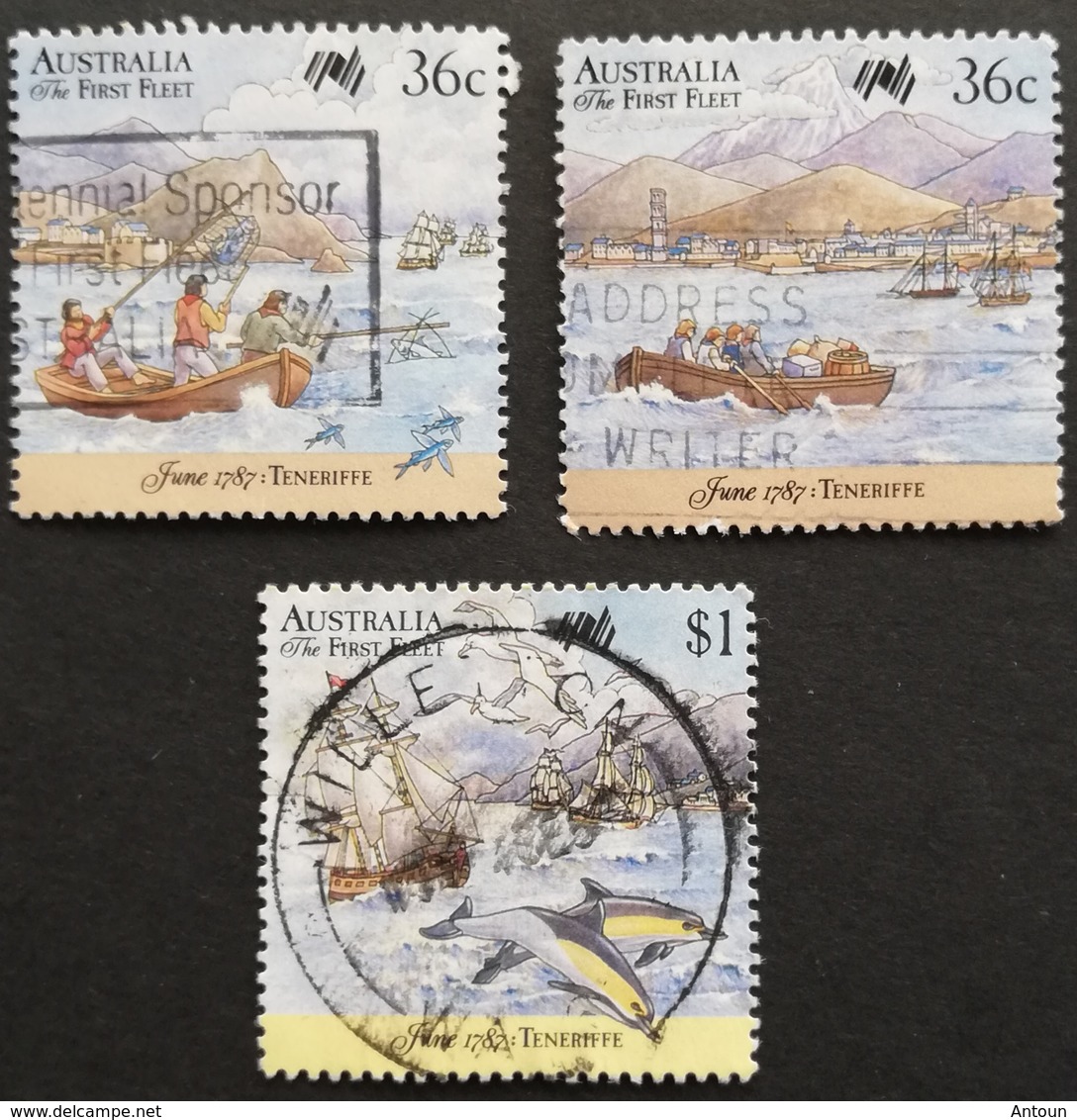 Australia 1987 Longboat Approaching Tenerife  USED LOT - Used Stamps