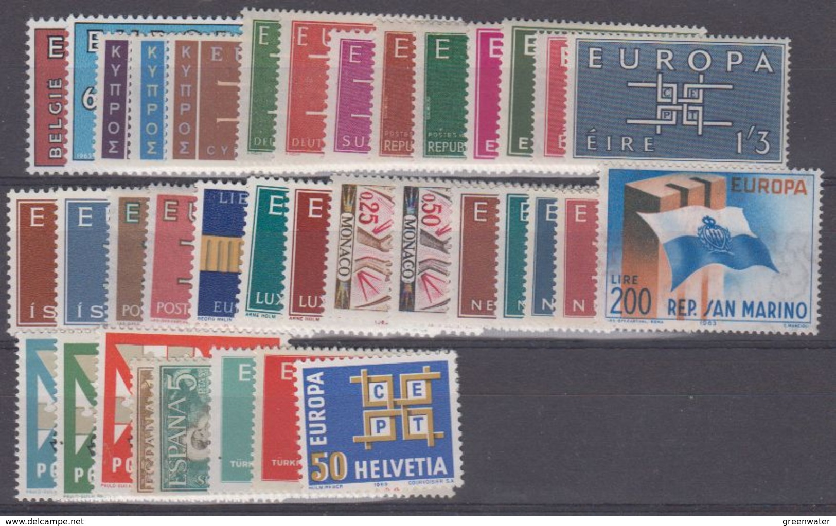 Europa Cept 1963 Year Set 19 Countries ** Mnh (43374) - 1963