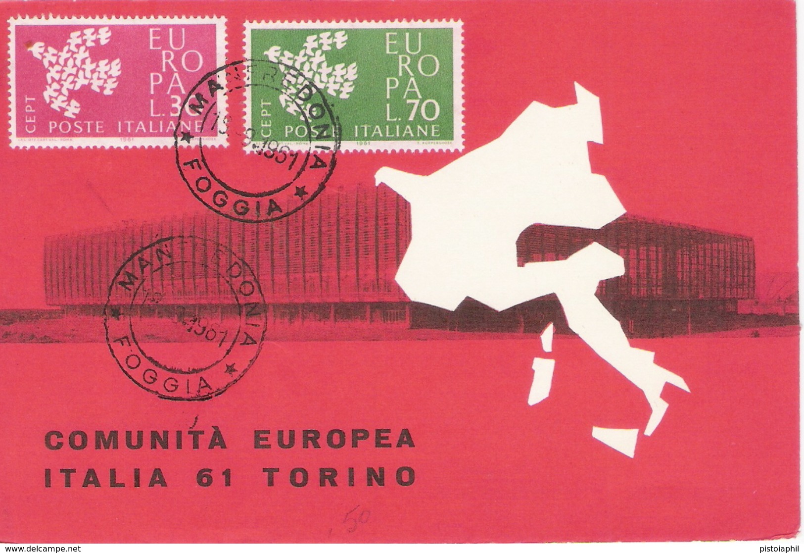 Cartolina: EUROPA (1961); No Viaggiata; A_Foggia - FDC