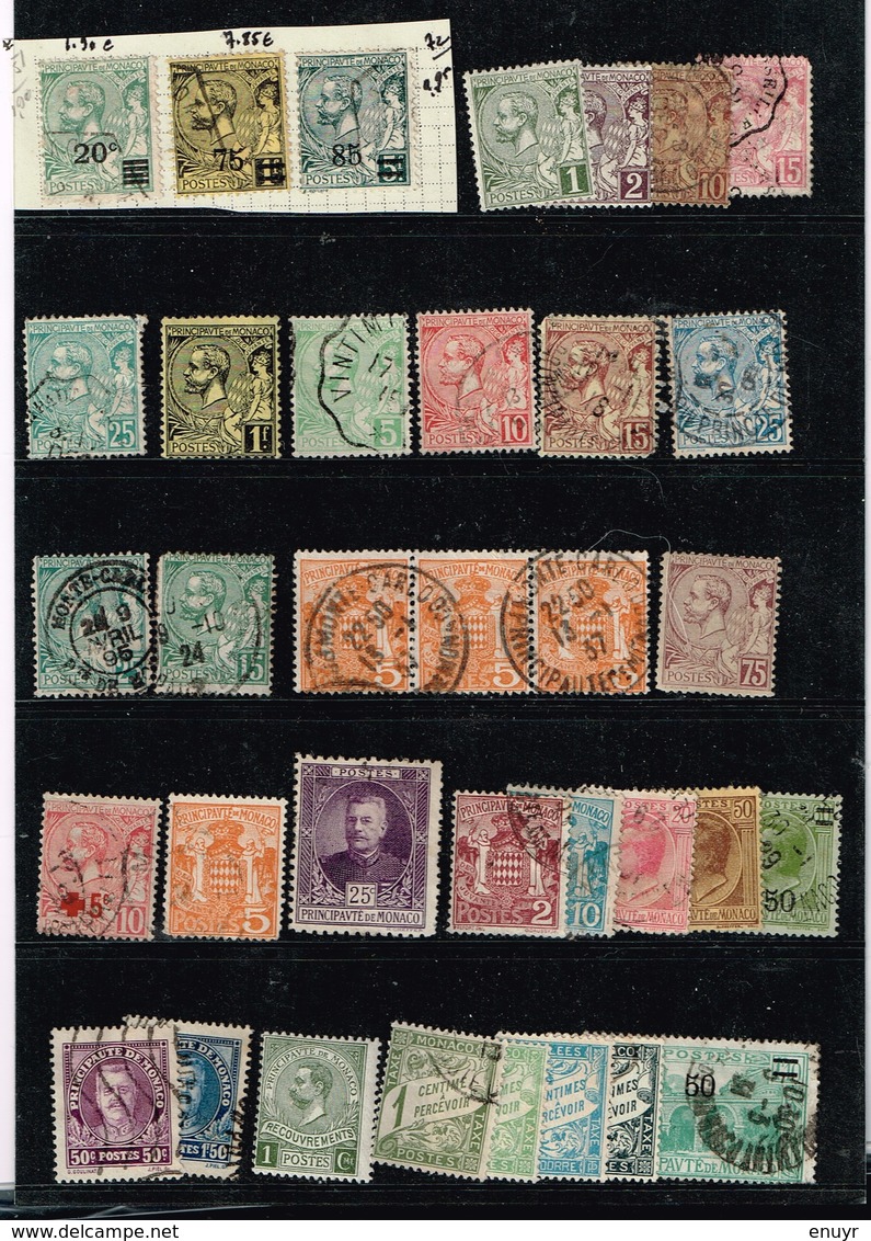 Lot Monaco Timbres à Identifier - Collections (without Album)