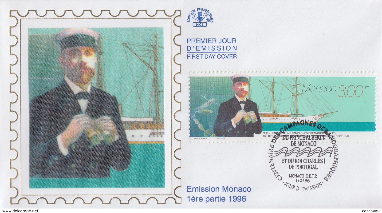 Enveloppe  FDC   1er  Jour   MONACO     Emission  Commune  Avec  LE  PORTUGAL   1996 - Joint Issues
