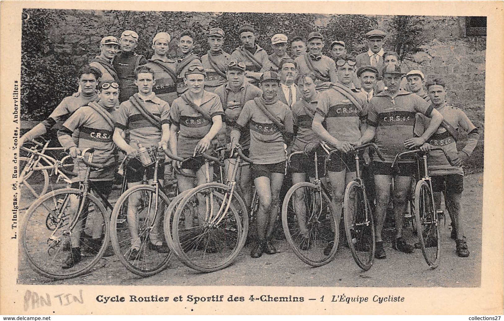 93-PANTIN- CYCLES ROUTIER ET SPORTIF DES 4 CHEMINS - L'EQUIPE CYCLISTE - Pantin
