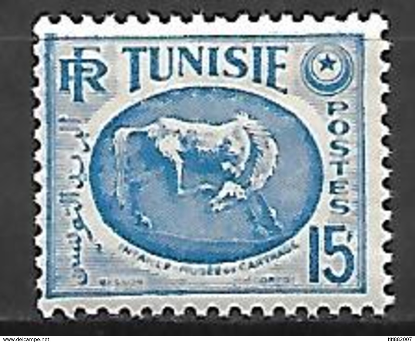 TUNISIE    -    1950 .    Y&T N° 344A ** .  Intaille Du Musée De Carthage. - Unused Stamps