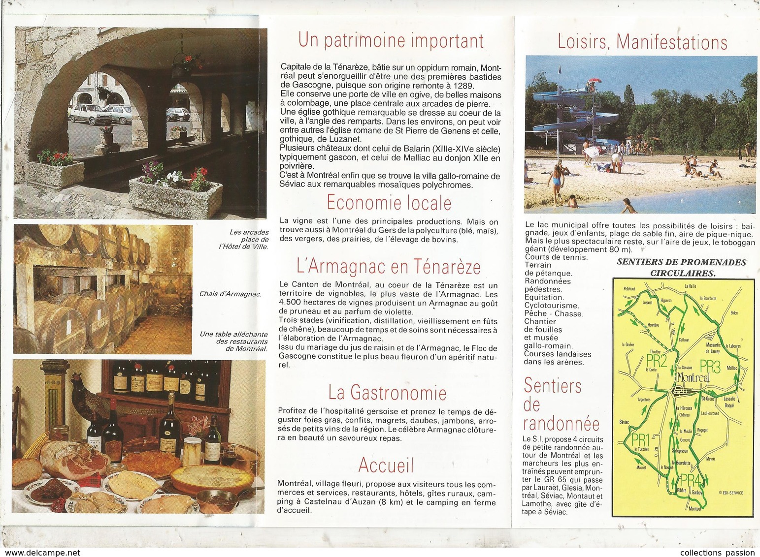 Dépliant Touristique ,  MONTREAL DU GERS ,  6 Pages, 3 Scans , Frais Fr 1.55 E - Dépliants Touristiques