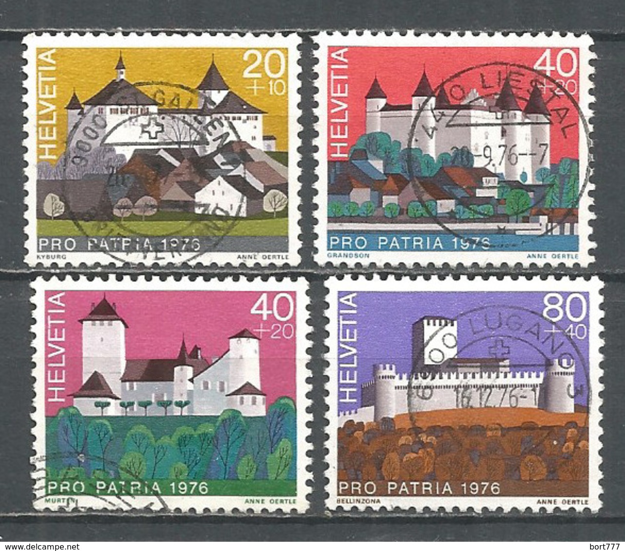 Switzerland 1976 Year , Used Stamps ,set - Usados