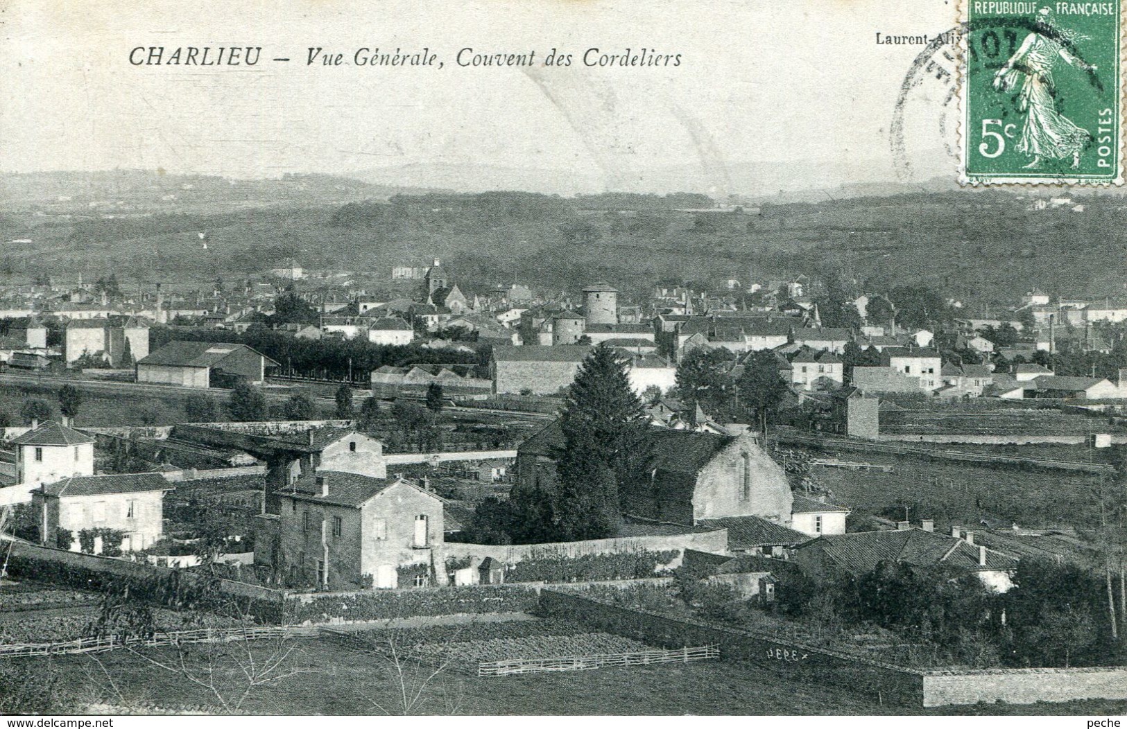 N°74099 -cpa Charlieu -vue Générale, Couvent Des Cordeliers- - Charlieu