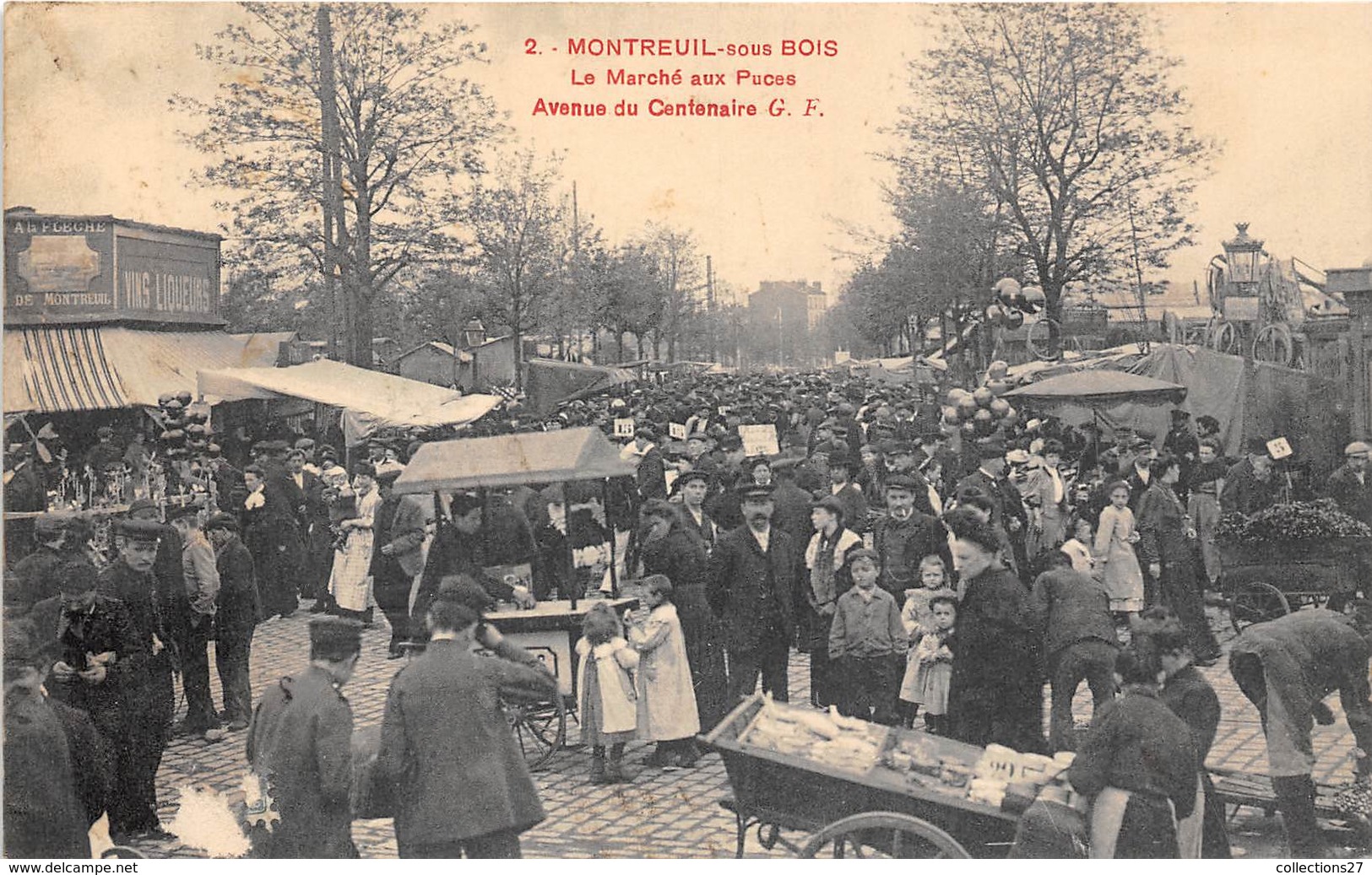 93-MONTREUIL-SOUS-BOIS- LE MARCHE AUX PUCES - AVENUE DU CENTENAIRE - Montreuil