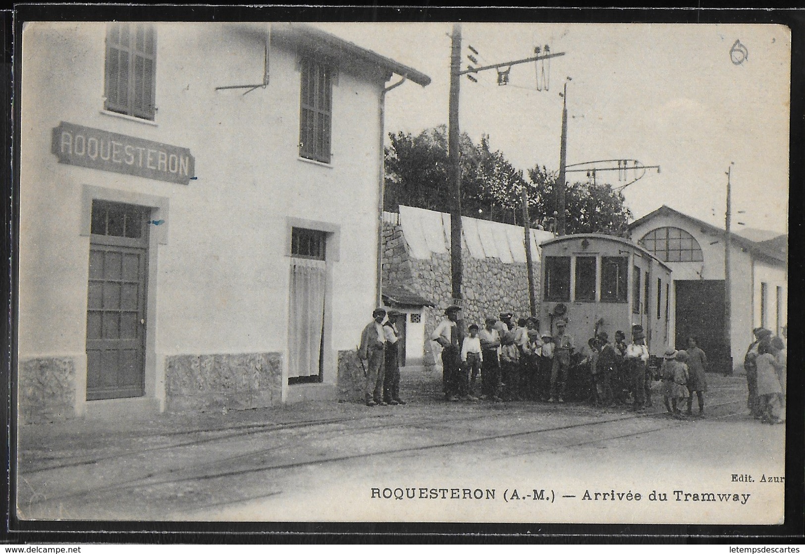 CPA 06 - Roquesteron, Arrivée Du Tramway - RARE - Autres & Non Classés