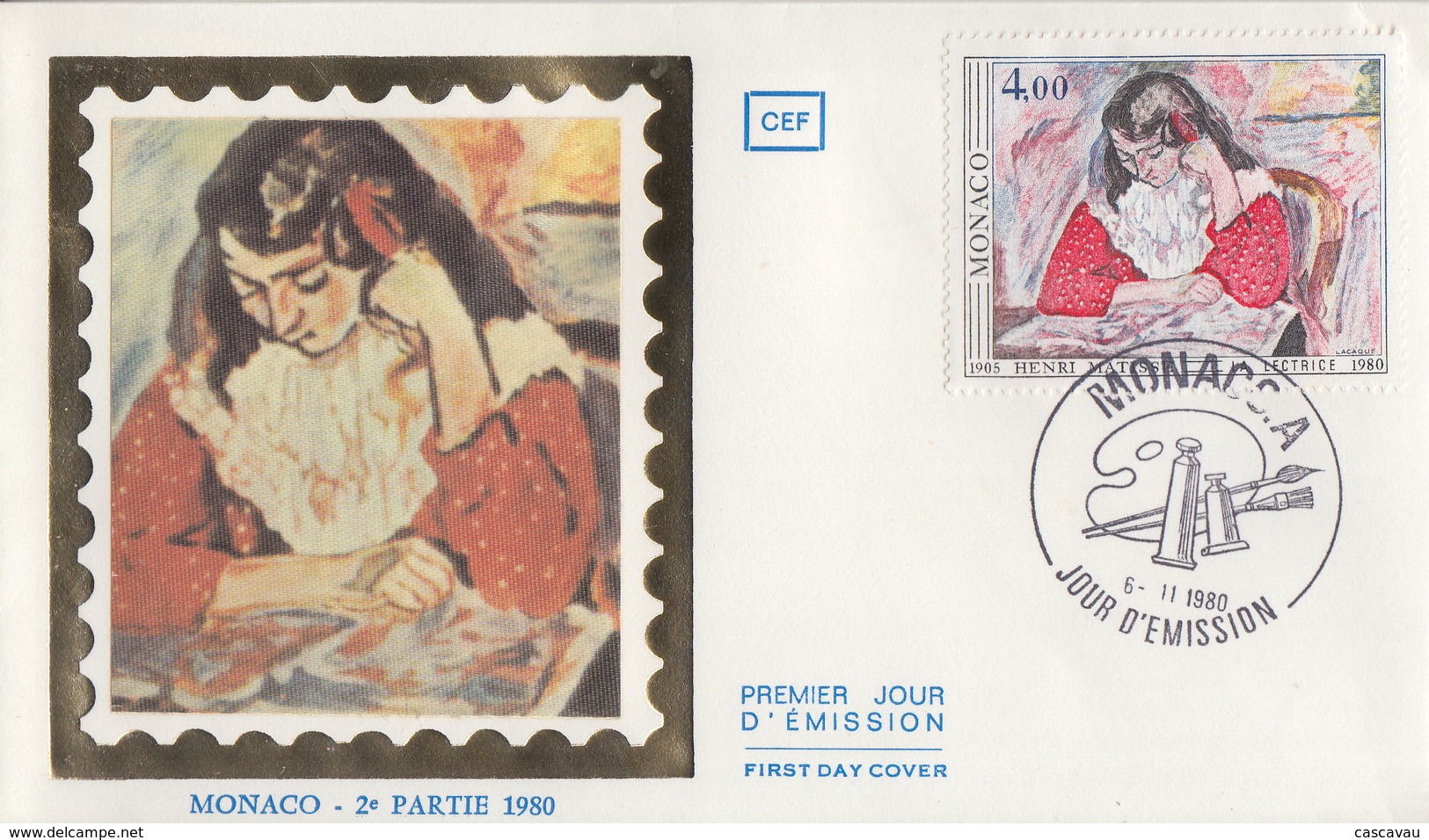 Enveloppe  FDC  1er  Jour    MONACO    Oeuvre  De   MATISSE   1980 - Impressionismus