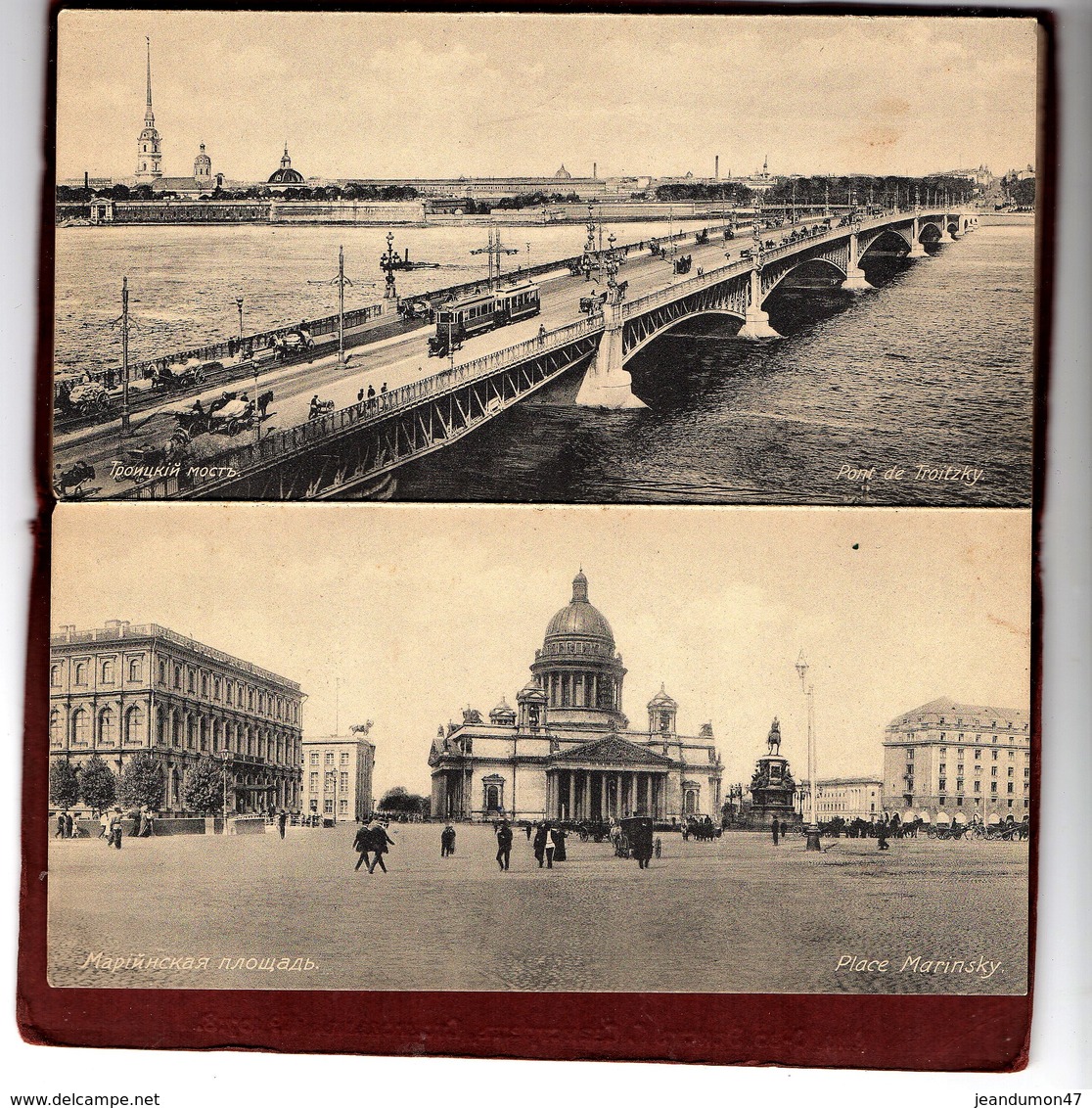 ST.PETERSBOURG . - . ALBUM DE 10 VUES DE 18 cms X 9 cms. TRES BON ETAT