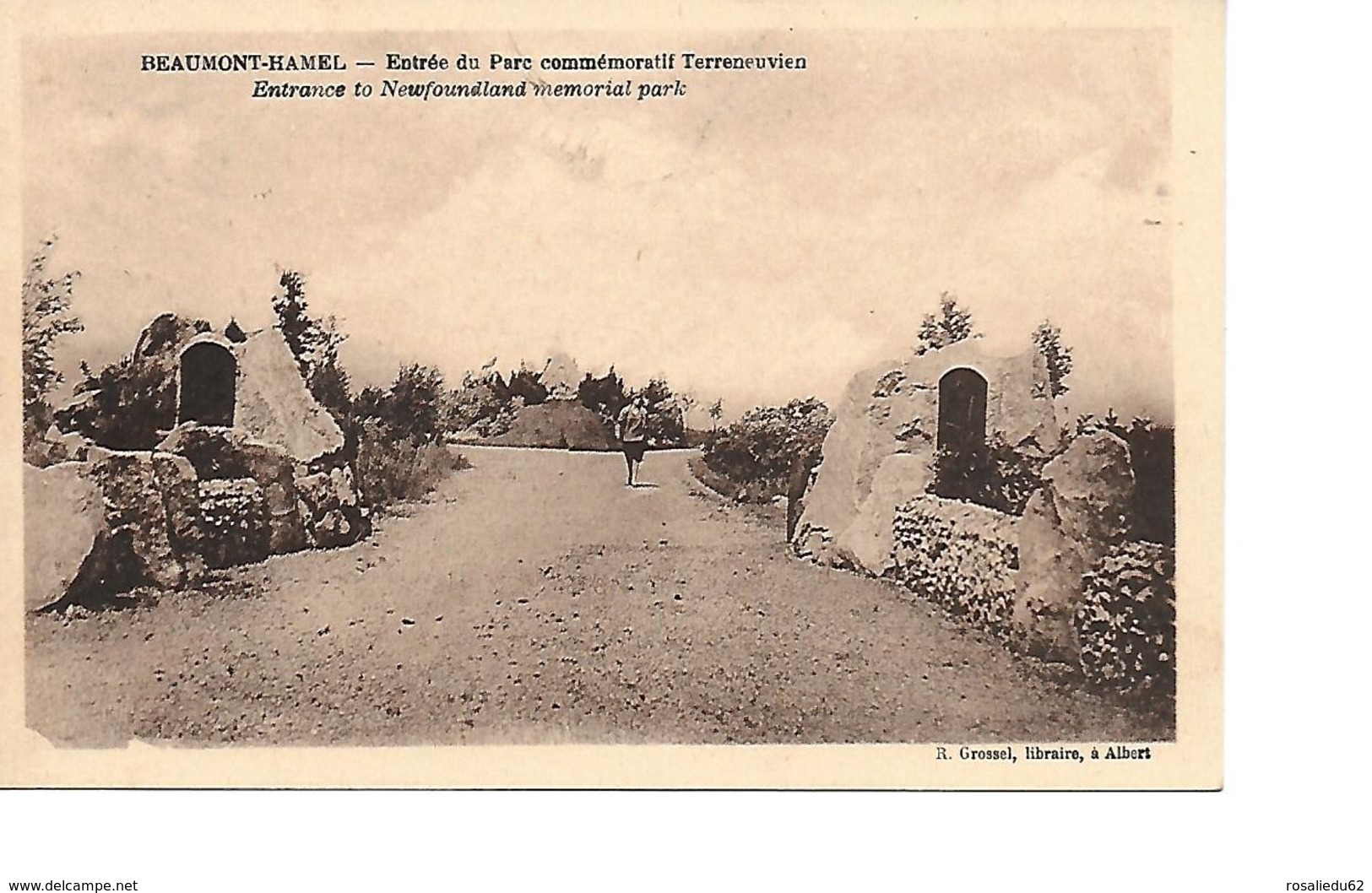 80 BEAUMONT HAMEL Cpa Entrée Du Parc Commémoratif Terreneuvien - Autres & Non Classés