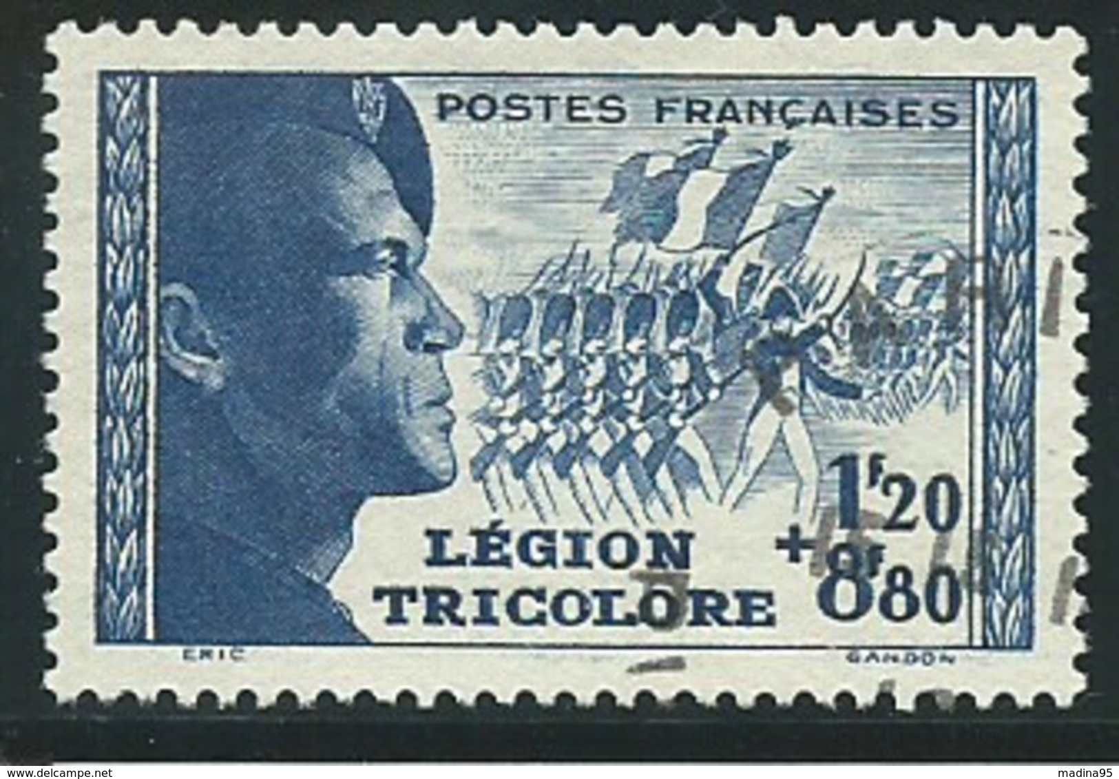 FRANCE: Obl., N° YT 565, Bleu, TB - Gebraucht