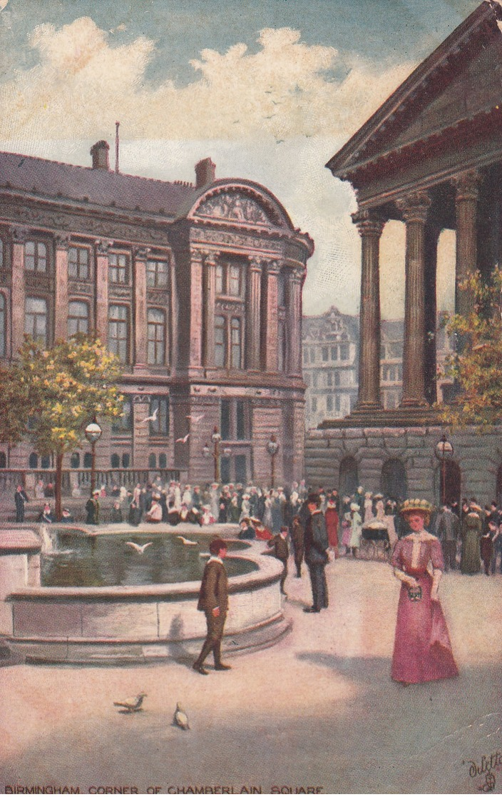 BIRMINGHAM, England, UK , 1907 ; Corner Of Chamberlain Square ; TUCK - Birmingham