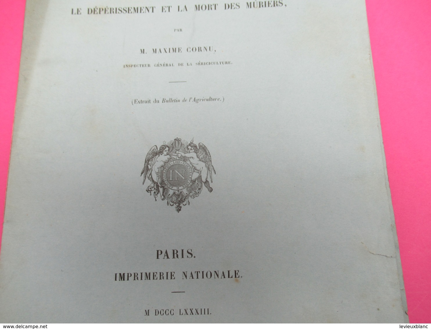 Fascicule/Botanique/Maxime CORNU/Rapport Sur Le Dépérissement Et La Mort Des MÛRIERS/Lavallée/1883  MDP134 - 1801-1900