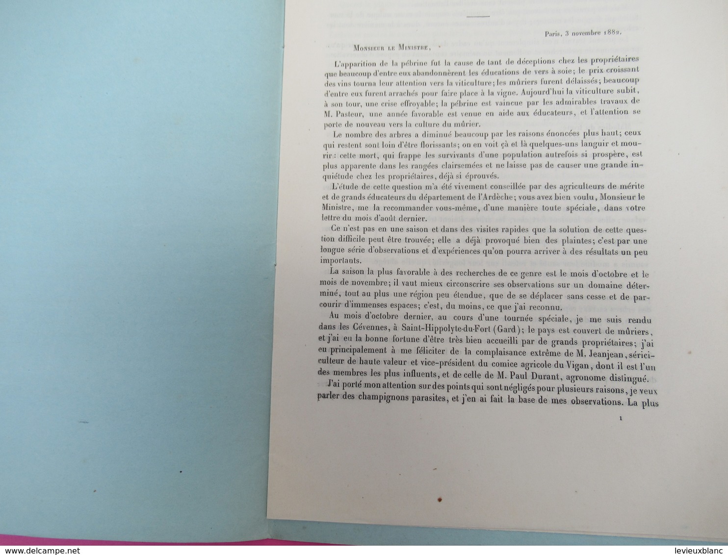 Fascicule/Botanique/Maxime CORNU/Rapport Sur Le Dépérissement Et La Mort Des MÛRIERS/Lavallée/1883  MDP134 - 1801-1900