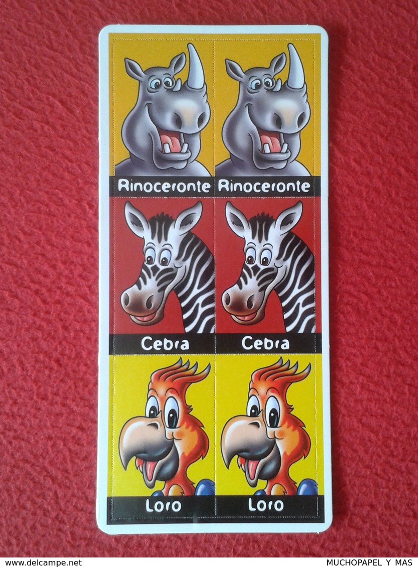 SPAIN CROMO RARE OLD COLLECTIBLE CARD RINOCERONTE RHINO RHINOCEROS RHINOS RHINOCEROSES TARJETA NESTLÉ JUNGLY ZEBRA LORO. - Otros & Sin Clasificación