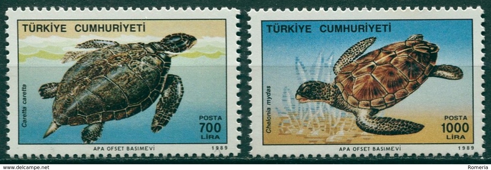 Turquie - 1989 - Yt 2619/2620 - Tortues De Mer - ** - Neufs