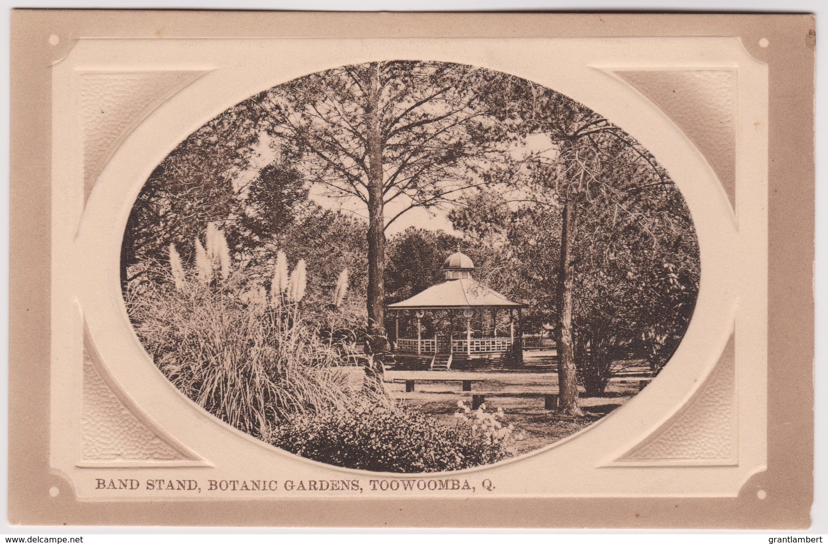 Band Stand, Botanic Gardens, Toowoomba, Queensland - Vintage Card About 1910, Unused - Towoomba / Darling Downs