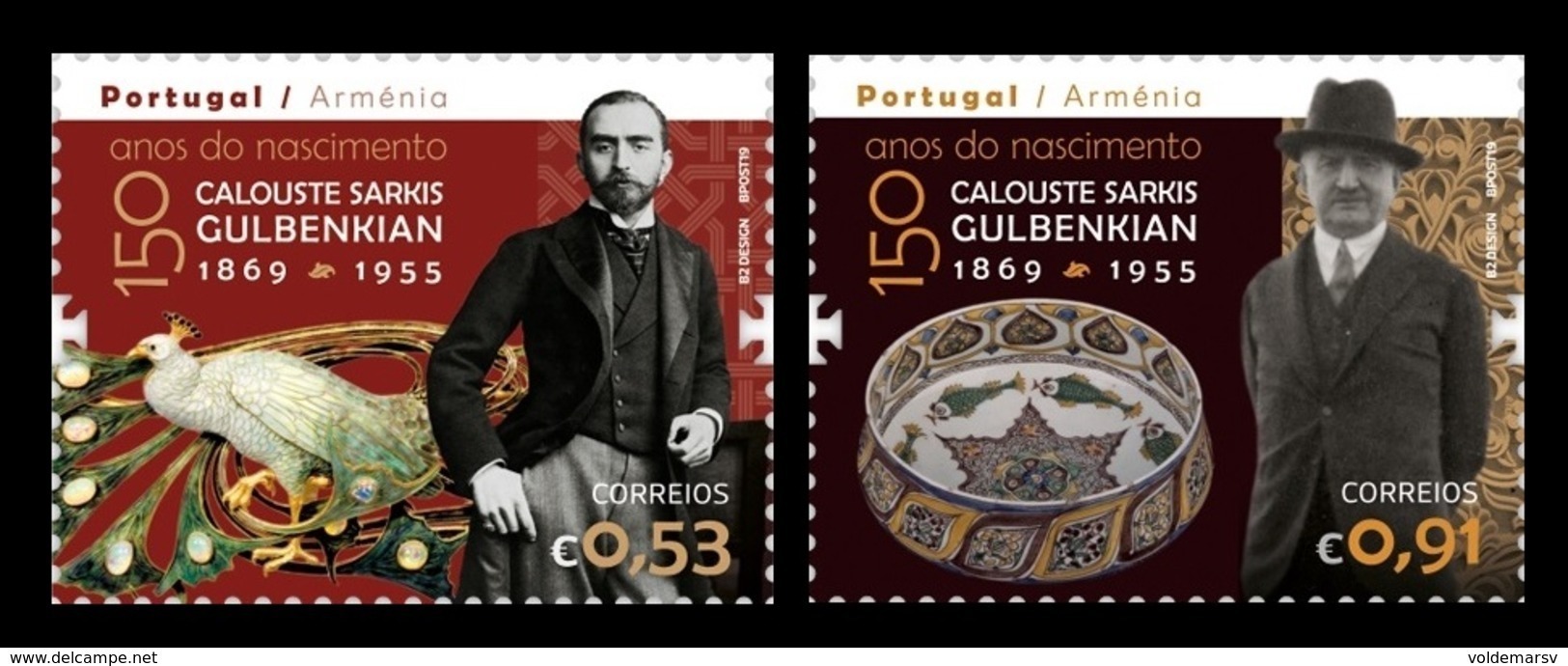 Portugal 2019 Mih. 4484/85 Businessman And Philanthropist Calouste Gulbenkian (joint Issue Portugal-Armenia) MNH ** - Ungebraucht