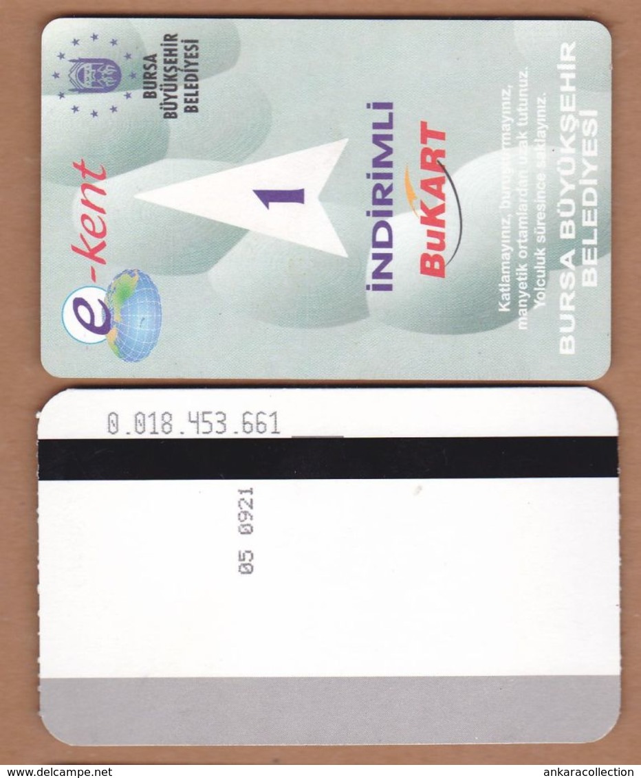 AC - SINGLE RIDING METROCARD, BUSCARD DISCOUNT BURSA, TURKEY PUBLIC TRANSPORTATION - Sonstige & Ohne Zuordnung