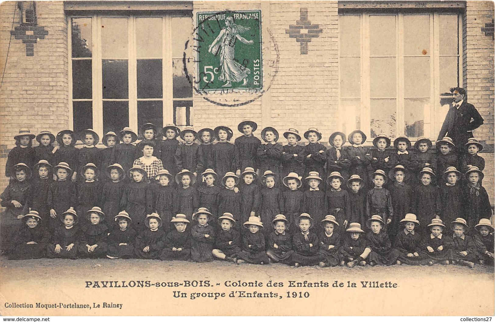 93-LES-PAVILLONS-SOUS-BOIS- COLONIE D'ENFANTS DE LA VILLE - UN GROUPE D'ENFANTS 1910 - Les Pavillons Sous Bois