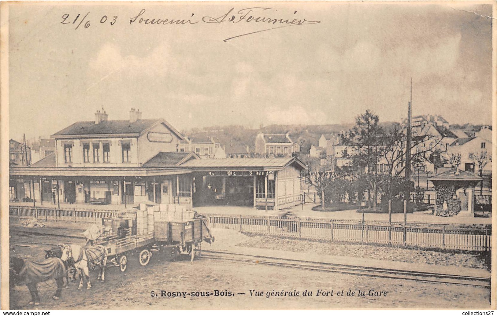 93-ROSNY-SOUS-BOIS- VUE GENERALE DU FORT ET DE LA GARE - Rosny Sous Bois