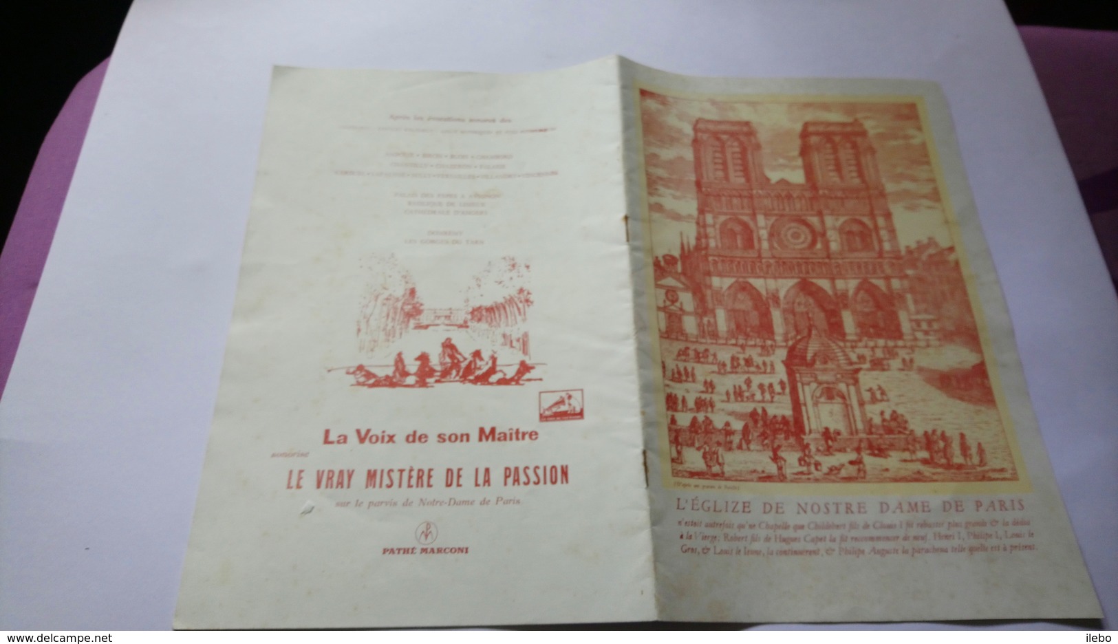 Programme Notre Dame De Paris Le Vrai Mystère De La Passion Sur Le Parvis Juin 1956 Aldebert Rare - Programas