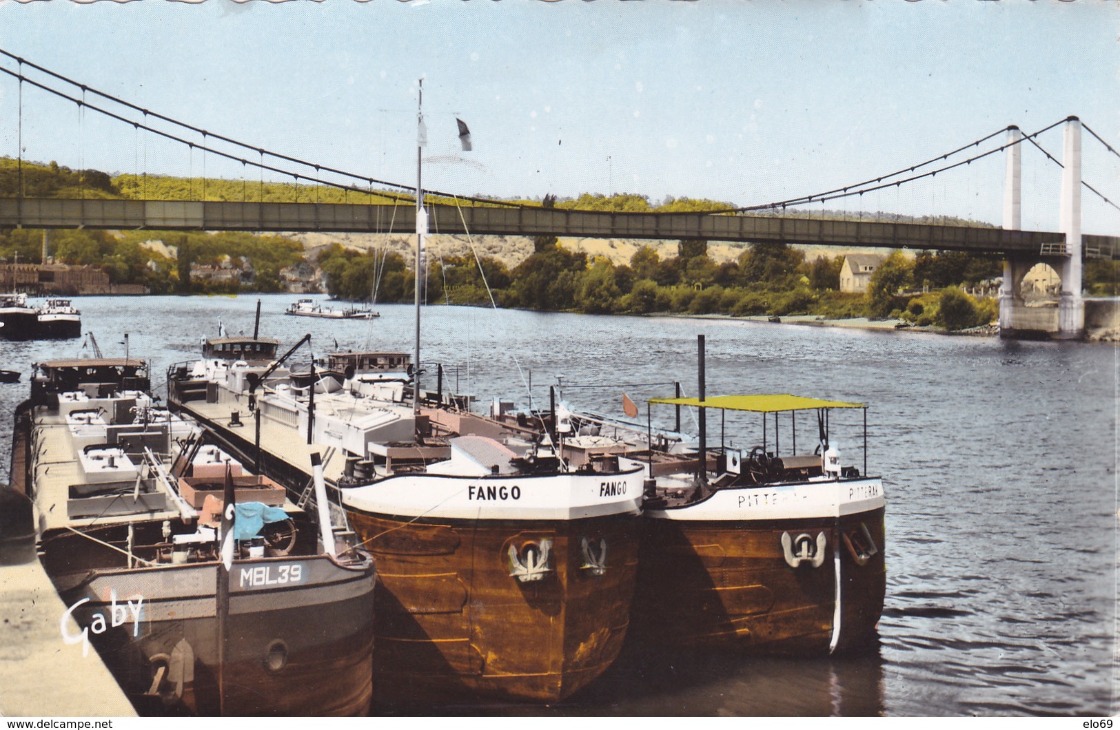 ELBEUF Le Pont Guynemer Sur La Seine ( Péniches ) ( Artaud 23 ) - Elbeuf