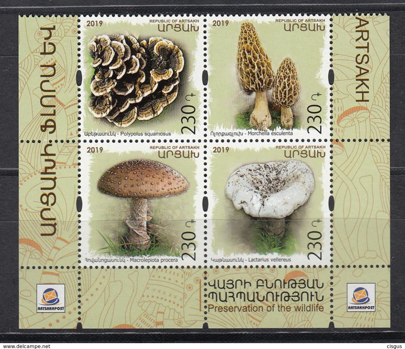 Armenia Karabakh Artsakh MNH** 2019 Mushrooms Set Mi 191-94 ZD - Armenien