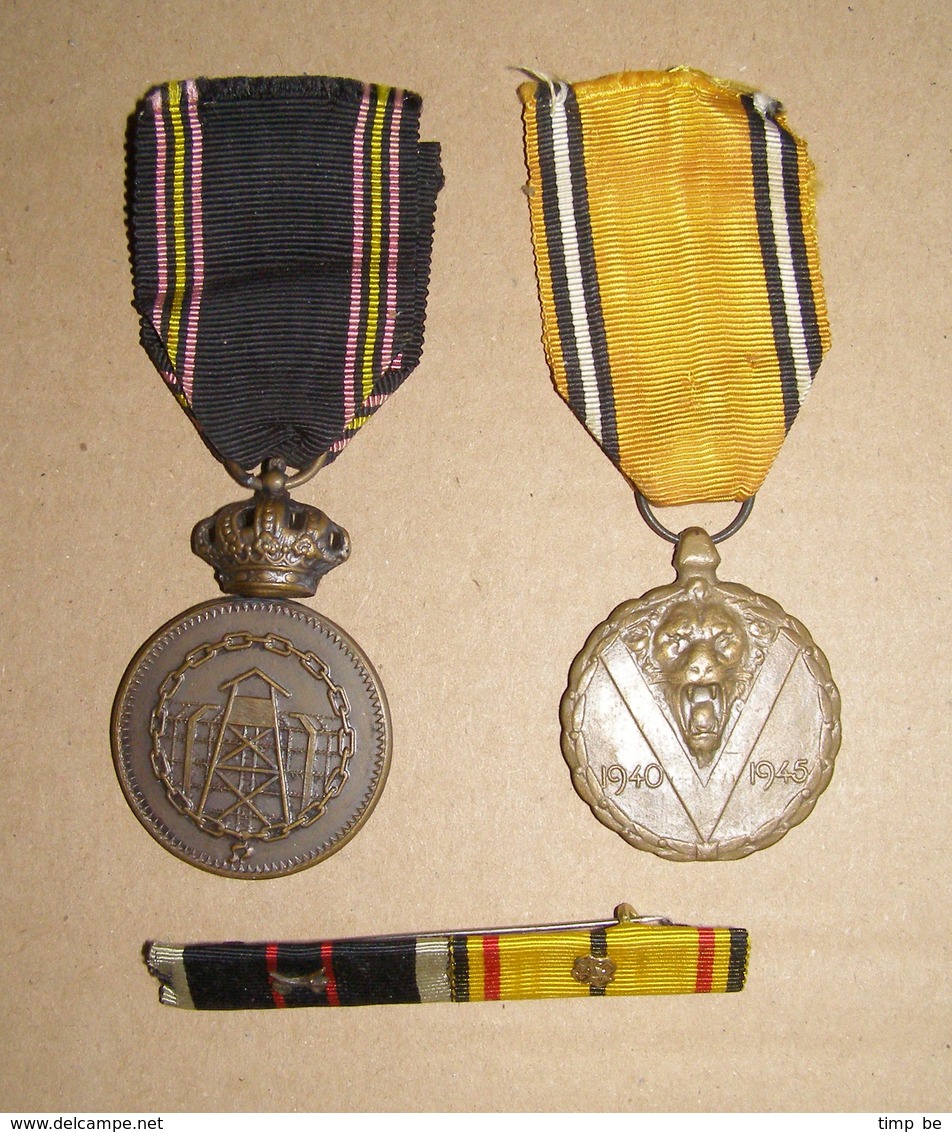 Médailles Du Prisonnier, Commémorative 40-45 Et Barette - Belgio