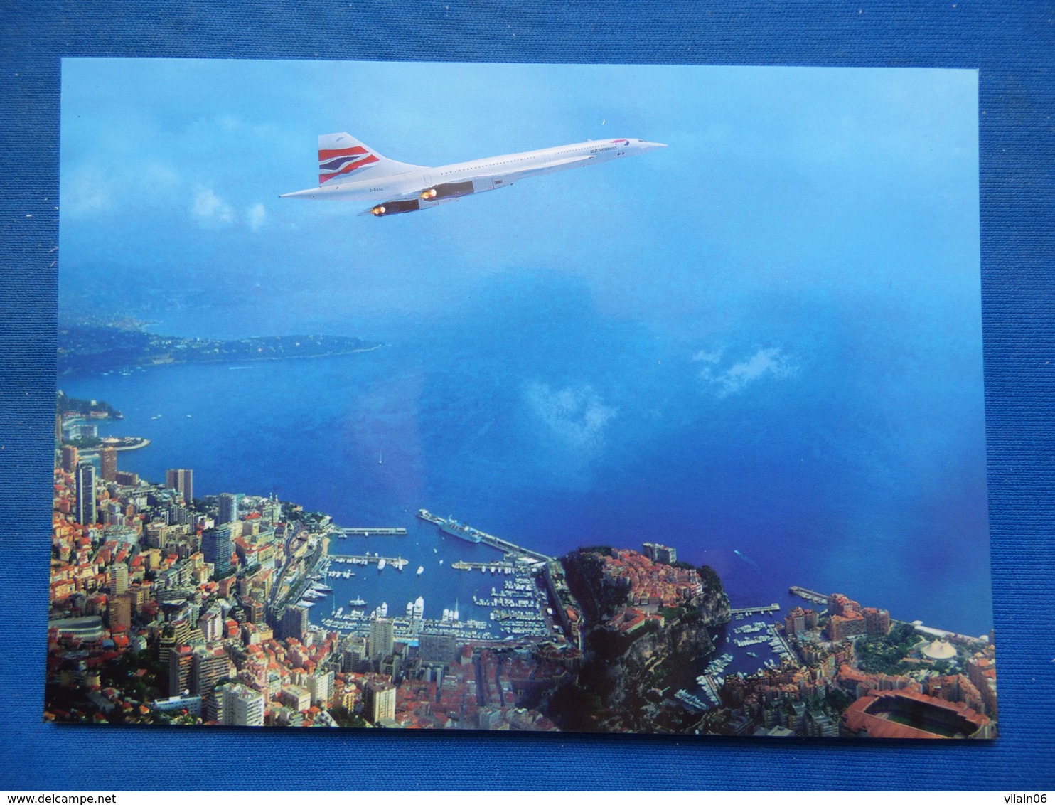 BRITISH AIRWAYS     CONCORDE  SURVOLANT MONACO - 1946-....: Era Moderna