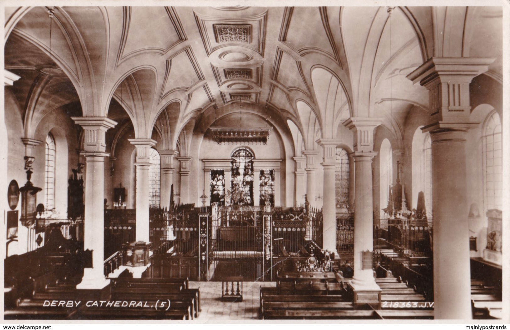 AR34 Derby Cathedral - RPPC - Derbyshire