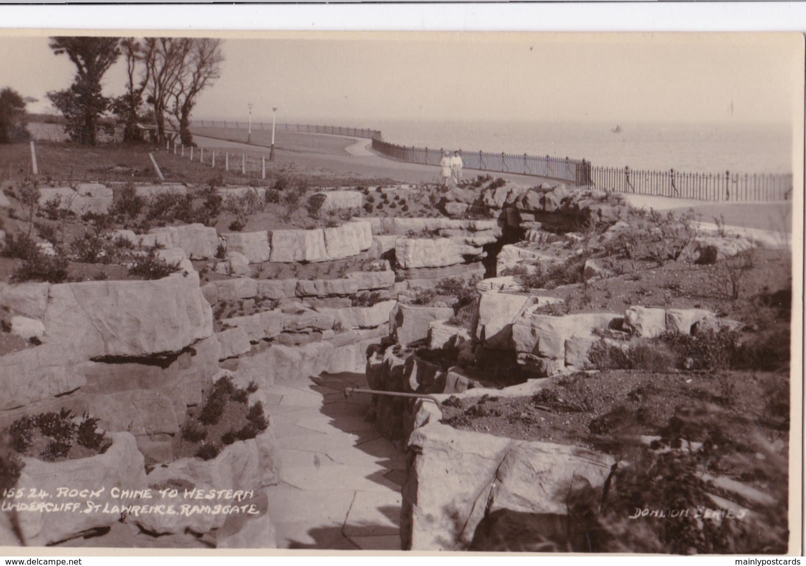 AN21 Rock Chine To Western Undercliff, St. Lawrence, Ramsgate - RPPC - Ramsgate