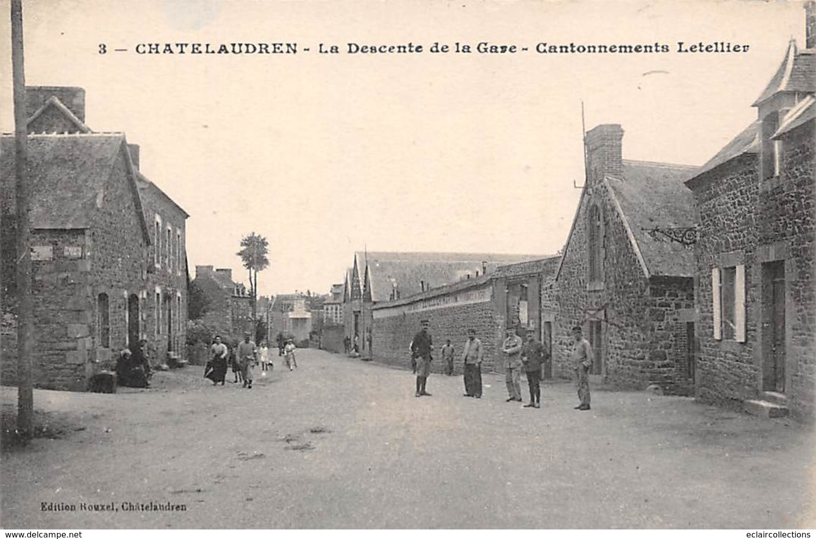 Châtelaudren         22        Descente De La Gare. Cantonnement Letellier          (voir Scan) - Châtelaudren