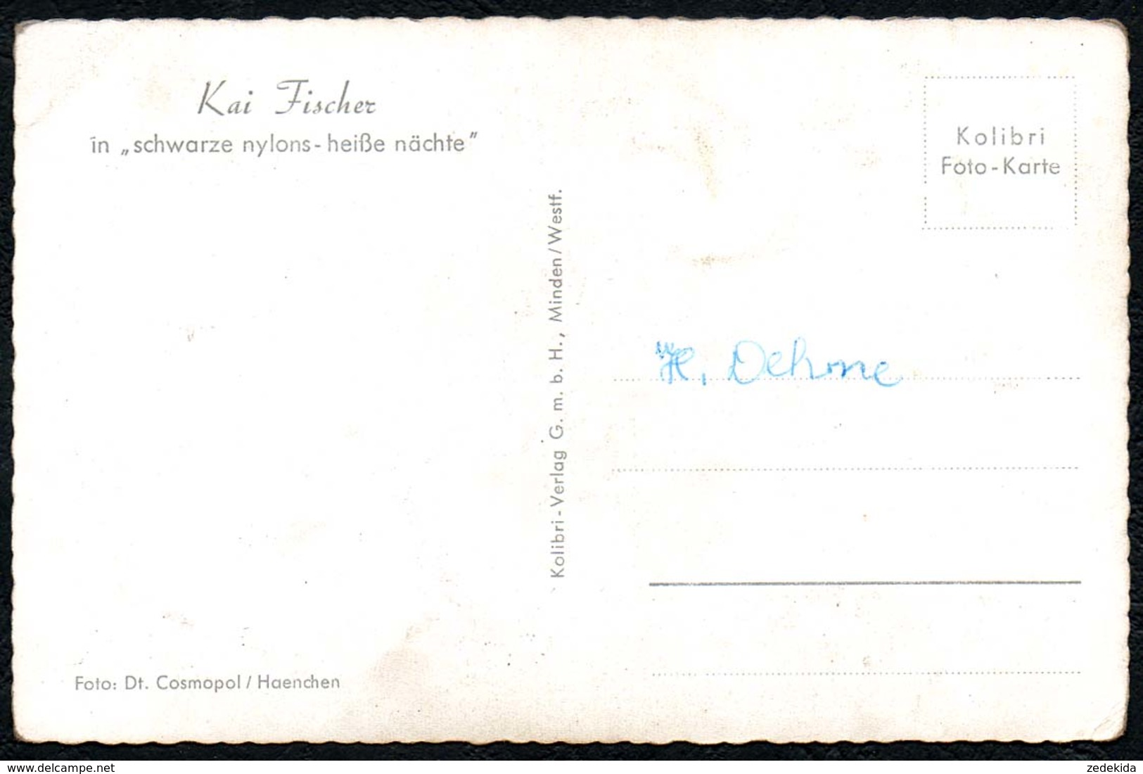 C5752 - Orig. Kai Fischer - Autogrammkarte Autogramm - Kolibri Verlag - Sonstige & Ohne Zuordnung