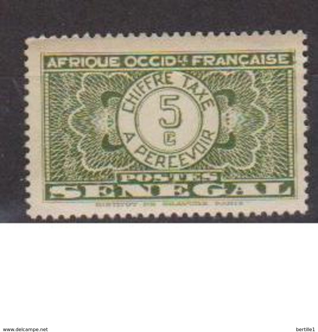 SENEGAL         N°  YVERT  : TAXE  22   NEUF AVEC  CHARNIERES      (  CH  02/31 ) - Timbres-taxe