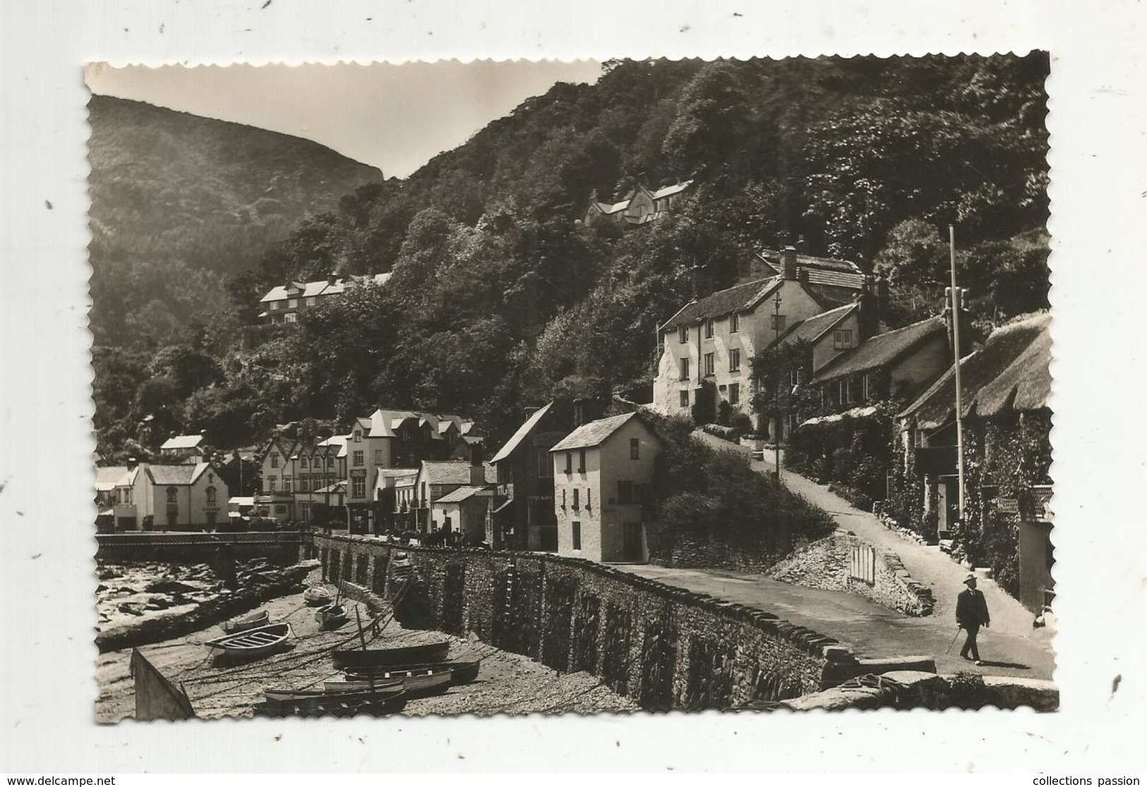 Cp, Angleterre,  LYNMOUTH ,  Mars Hill And Harbour,  Vierge ,ed. Valentine's - Lynmouth & Lynton