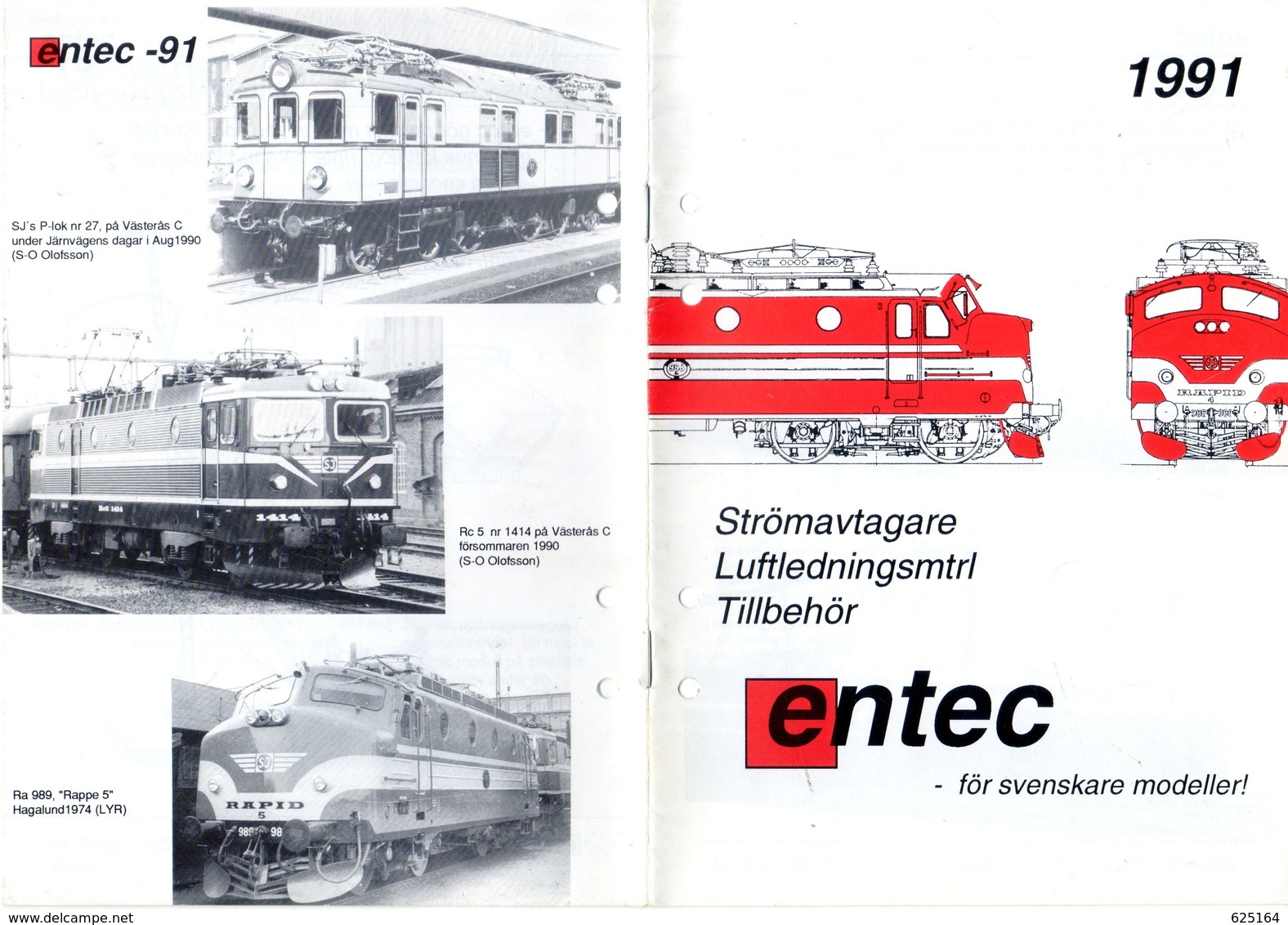 Catalogue ENTEC 1991 Strömavtagare Luftledningsmtrl Tillbehör HO 1/87 - En Suédois - Unclassified