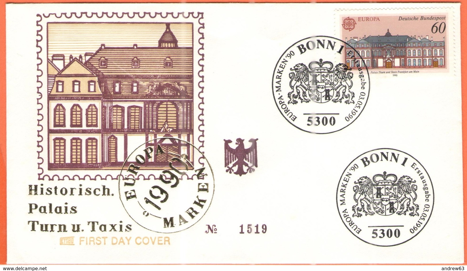 GERMANIA - GERMANY - Deutschland - ALLEMAGNE - 1990 - Europa Cept - FDC - Bonn - 1990