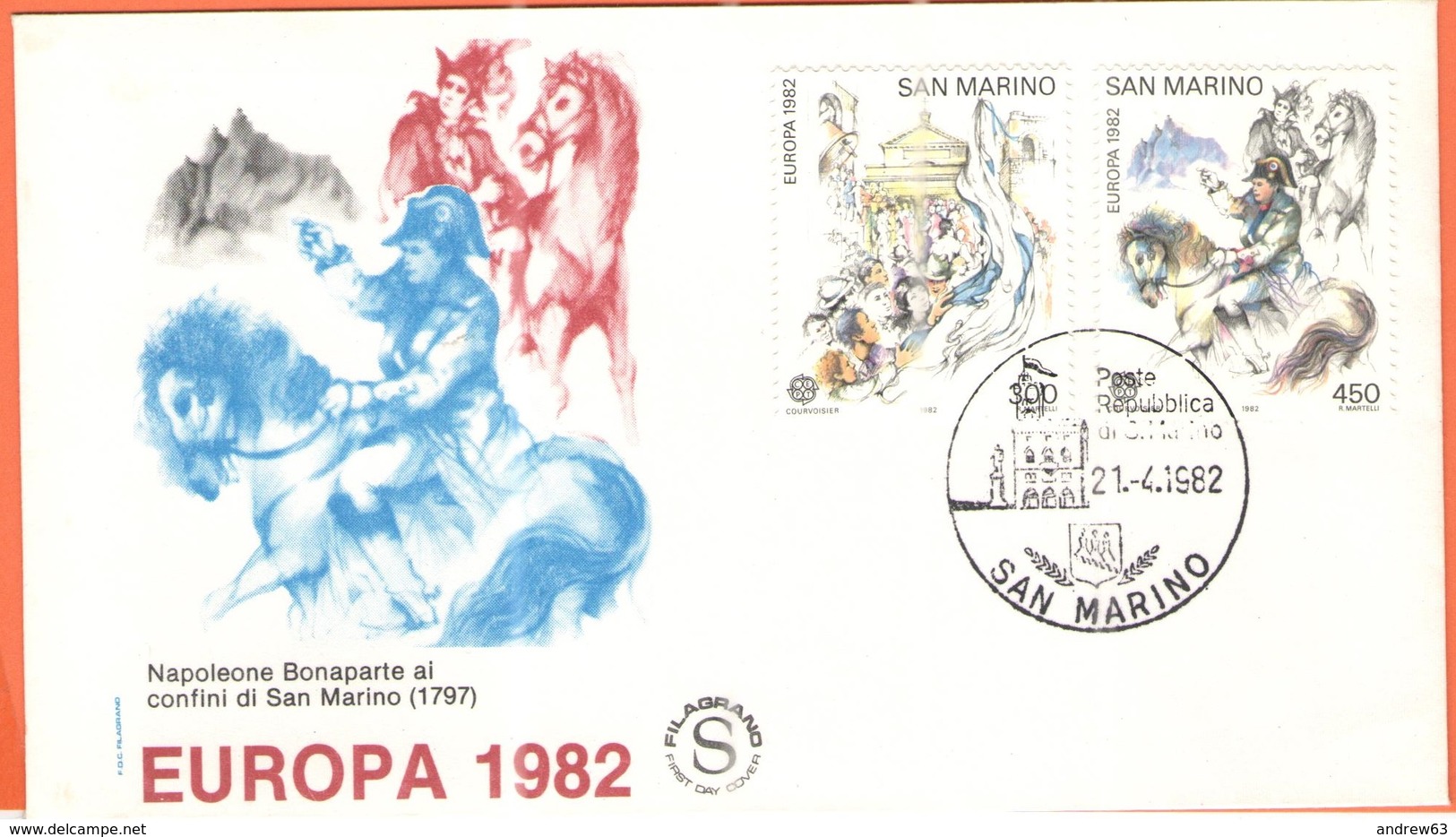 SAN MARINO - 1982 - Europa CEPT - FDC - Filagrano - 1982