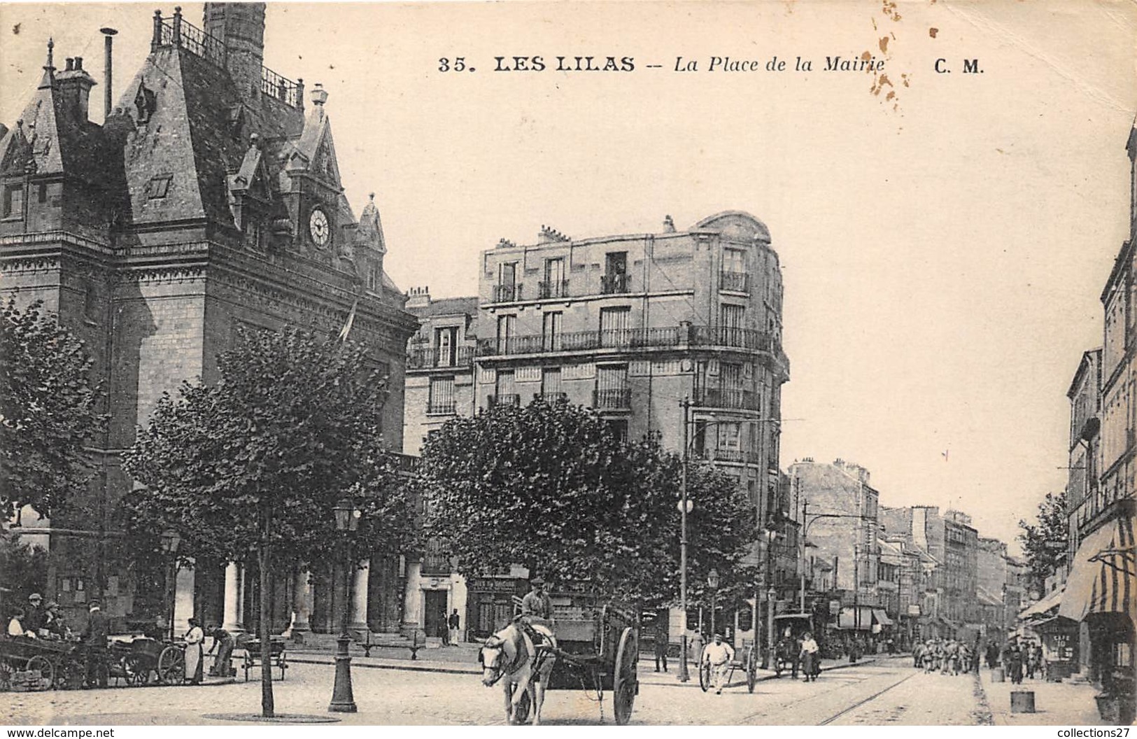 93-LES-LILAS- LA PLACE DE LA MAIRIE - Les Lilas