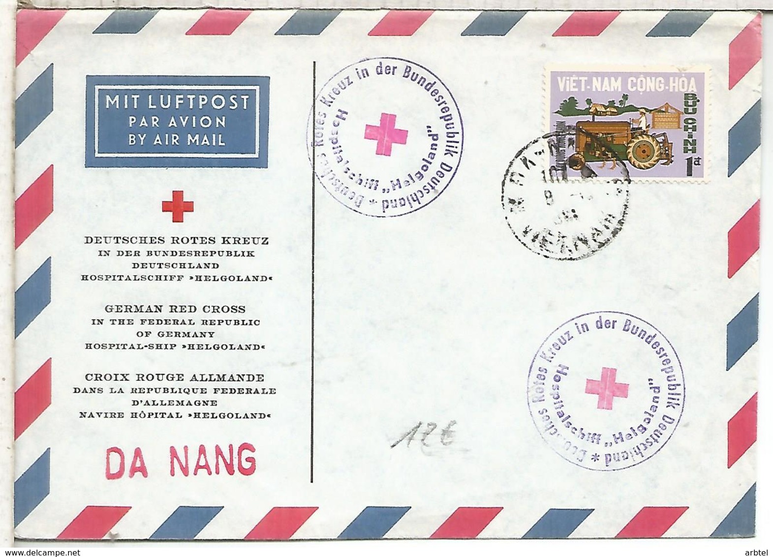 VIETNAM WAR GUERRA BUQUE HOSPITAL ALEMAN HELGOLAND EN DA NANG - Medicina