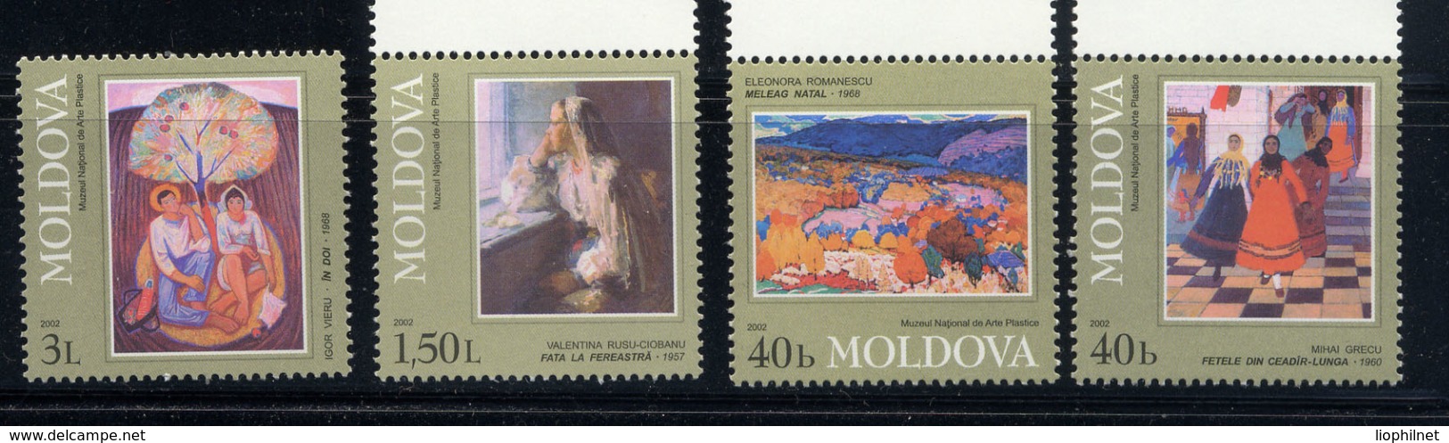 MOLDAVIE MOLDOVA 2002, TABLEAUX, 4 Valeurs, Neufs / Mint. R1481 - Moldavie