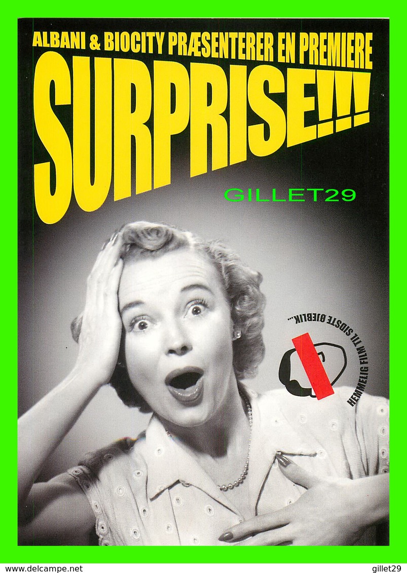 AFFICHE DE CINÉMA - " SURPRISE !!! " -  FILM ALBANI & BIOCITY -GO-CARD 1998 No 3463 - - Affiches Sur Carte