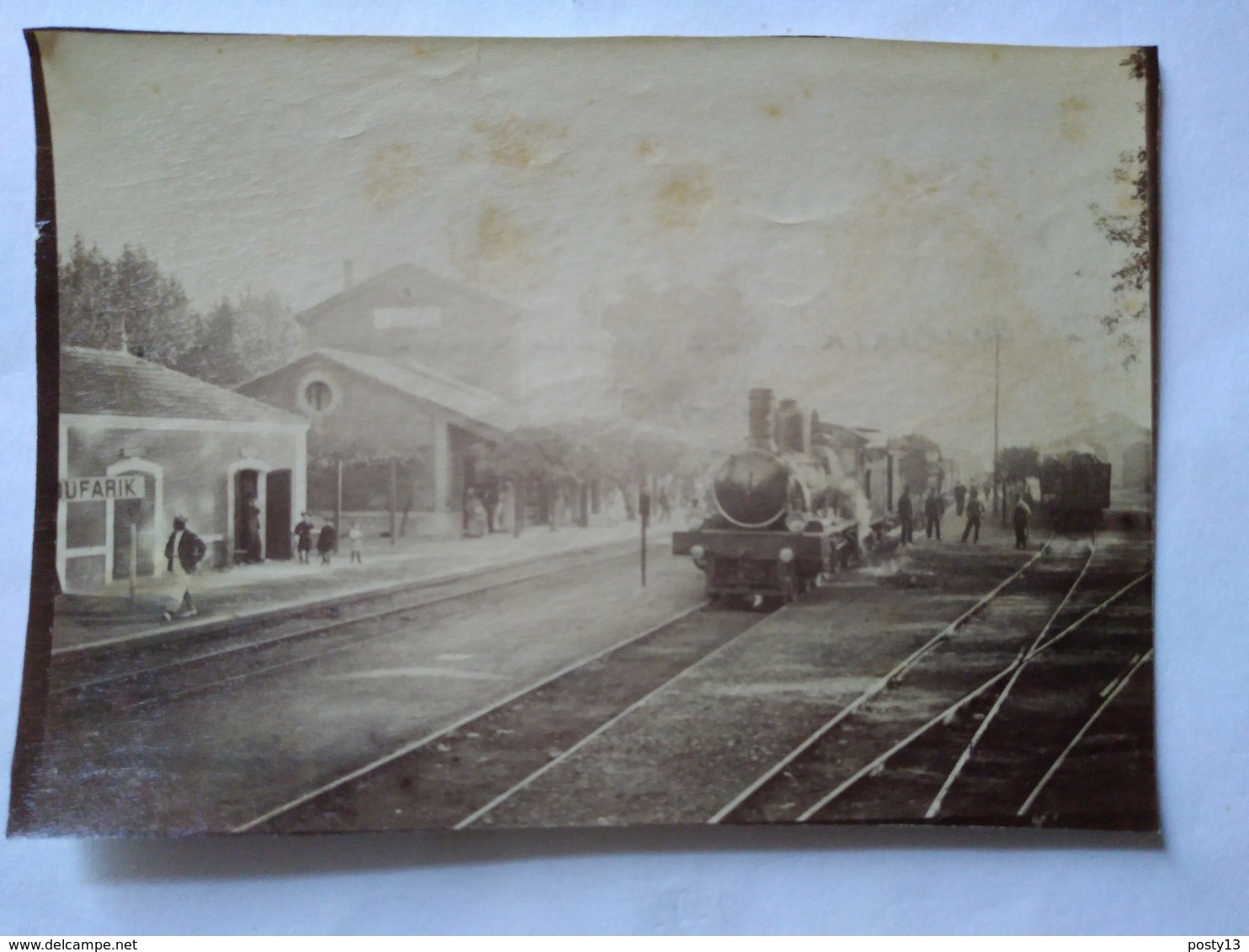 Algérie - BOUFARIK - La Gare à L'arrivée Du Train D Alger - Photo Ancienne Début XX ème - Lieux